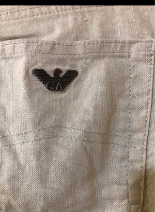Pantaloni Armani Jeans lino beige