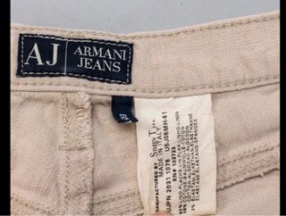 Pantaloni Armani Jeans lino beige