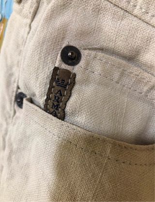 Pantaloni Armani Jeans lino beige