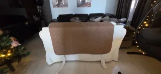 Sofá Cama Tela   color Blanco