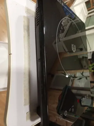 Placa de inducción negra