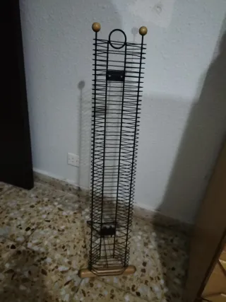 Estantería CD Metálica Negrardtanteria negra metsl