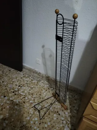 Estantería CD Metálica Negrardtanteria negra metsl