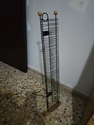 Estantería CD Metálica Negrardtanteria negra metsl