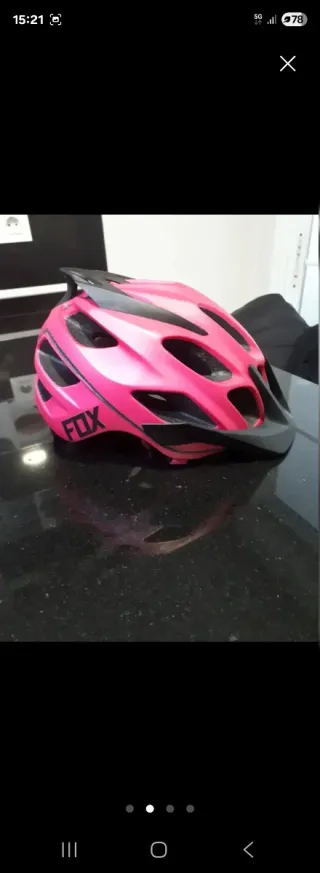 Casco Fox Fucsia Bicicleta