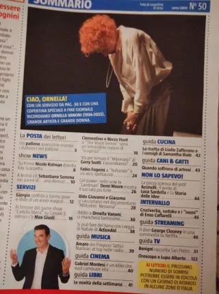 Rivista Tv Sorrisi e Canzoni speciale Vanoni e Gio