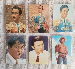 Lote Postales Antiguas Toreros y Actores