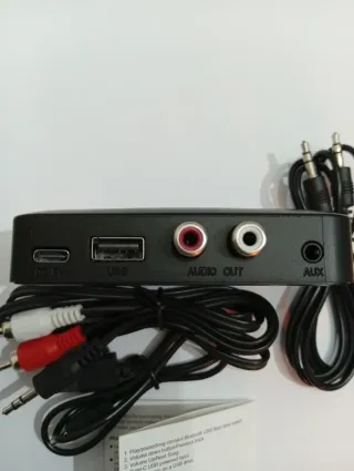 Receptor Audio Bluetooth USB Reproductor Negro