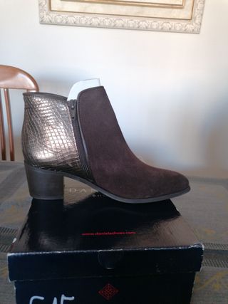 Botín marrón oscuro mujer talla 37