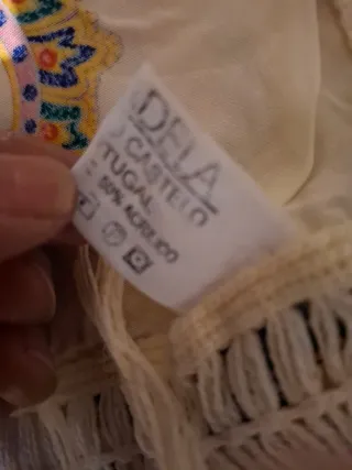 Pañuelo Portobello floral con flecos