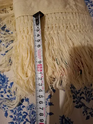 Pañuelo Portobello floral con flecos