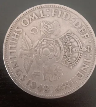 Moneda 2 chelines 1948 Jorge VI