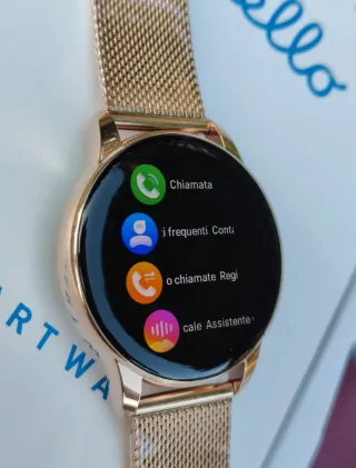 Smartwatch Donna color Oro Nero con Chiamate Nuovo