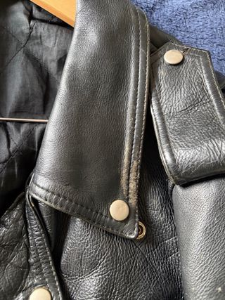 Chaqueta Biker Piel Negra Auténtica