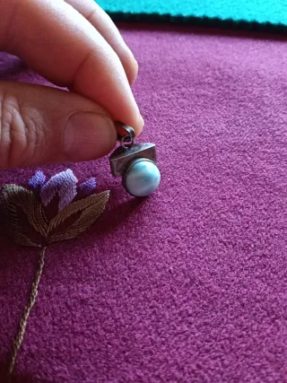 Colgante Plata y Larimar Antiguo