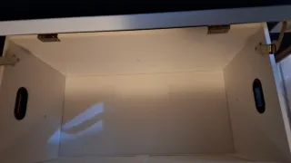 Baúl de madera blanco