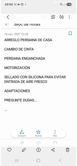 ARREGLO PERSIANA DE CASA