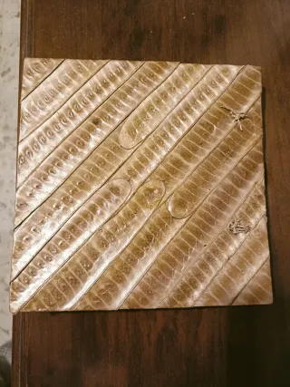 Portafoto artigianale con foglie