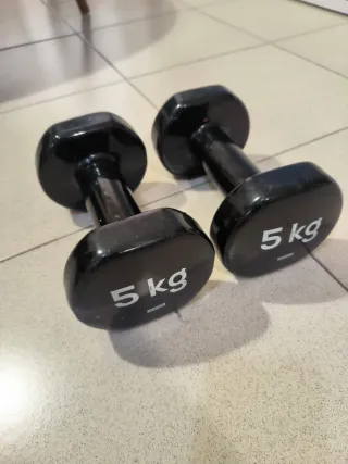 2 mancuernas de 5kg