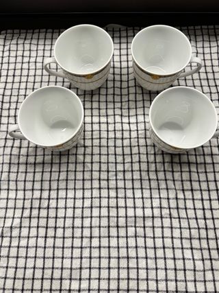 Set 4 Tazze da tè in porcellana