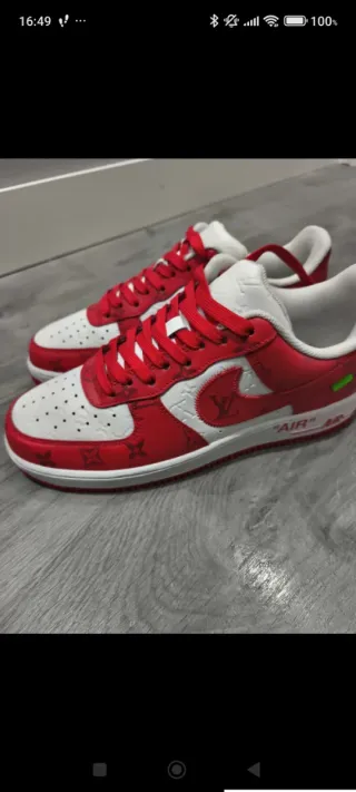 Zapatillas Nike Air Force 1 Rojas y Blancas