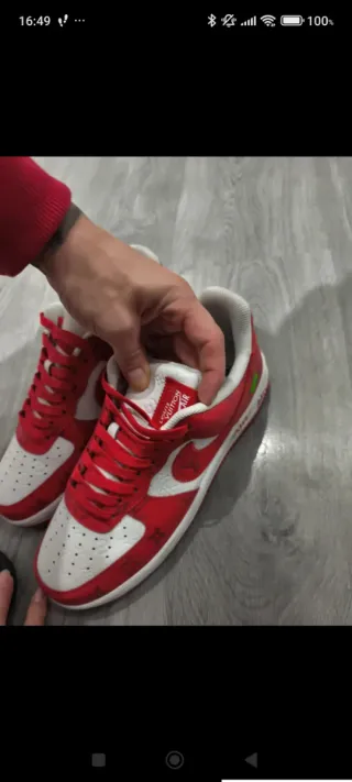 Zapatillas Nike Air Force 1 Rojas y Blancas