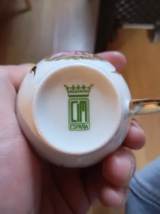 4 Tazas Porcelana CIM España Años 50 Buen Estado