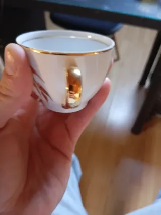 4 Tazas Porcelana CIM España Años 50 Buen Estado