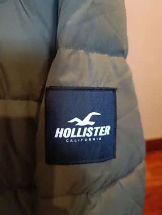 Parka 3/4 Hollister Talla M Hombre Verde militar