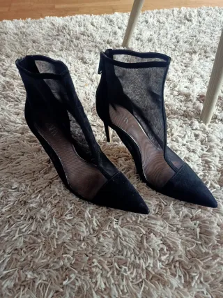 Botines de malla negros