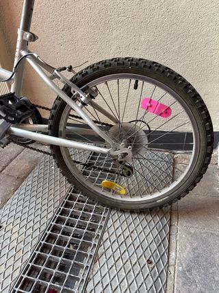 Bicicleta infantil K-20 rosa y plata