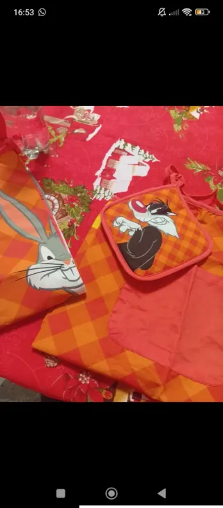 Set grembiule, strofinaccio e presina