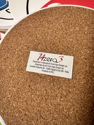 Set 4 Sottobicchieri Ceramica Astratti