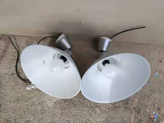 Lámparas colgantes metálicas plateadas Lote Precio