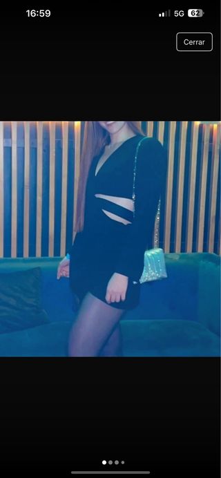 Vestido mini negro Zara