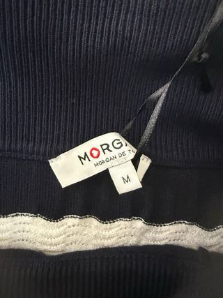 Jersey Hombros Descubiertos Rayas Azul/Blanco Tall