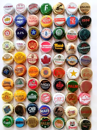 70 chapas de cerveza coleccionables