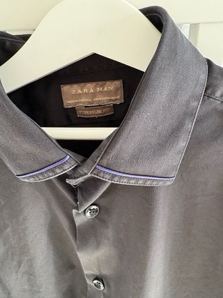 camisa negra niño zara