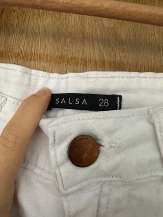 Falda Salsa Jean Blanca Talla 36