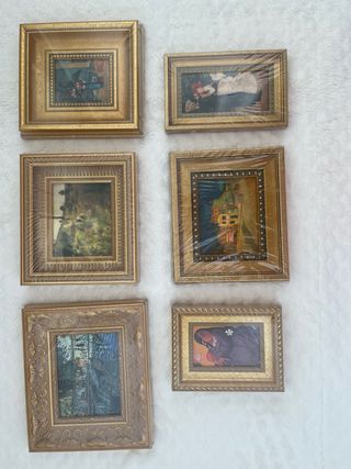 Lote 20 quadri decorativi classici + cavalletto