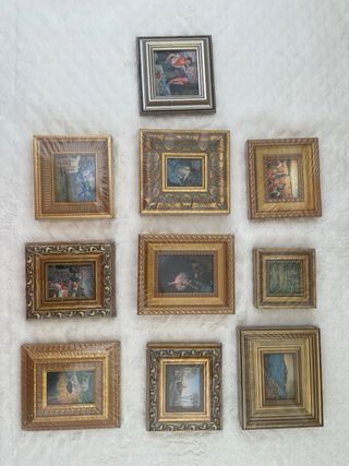 Lote 20 quadri decorativi classici + cavalletto