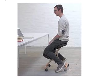 Silla ergonómica madera y tela