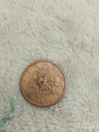 Moneta 5 cent. con difetto