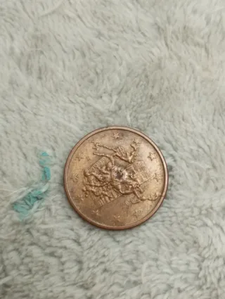 Moneta 5 cent. con difetto