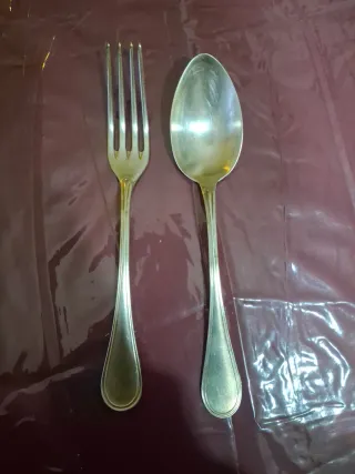 Set Cucchiaio e Forchetta Argento 800