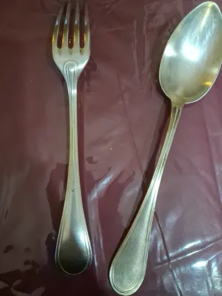 Set Cucchiaio e Forchetta Argento 800