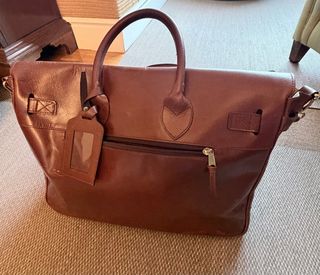 Bolsa de viaje de cuero marrón de alta calidad