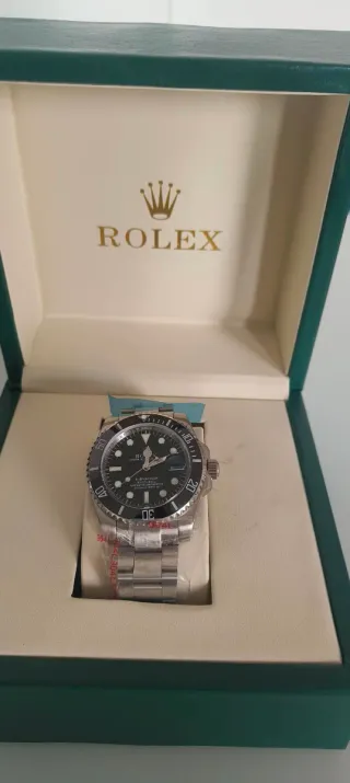 Reloj Rolex Negro y Plateado