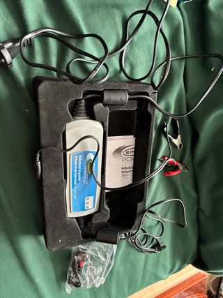 Cargador Batería Moto Pinzas Cocodrilo