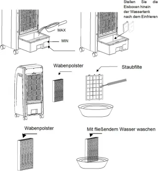 Climatizador Portátil 4L Gris/Blanco